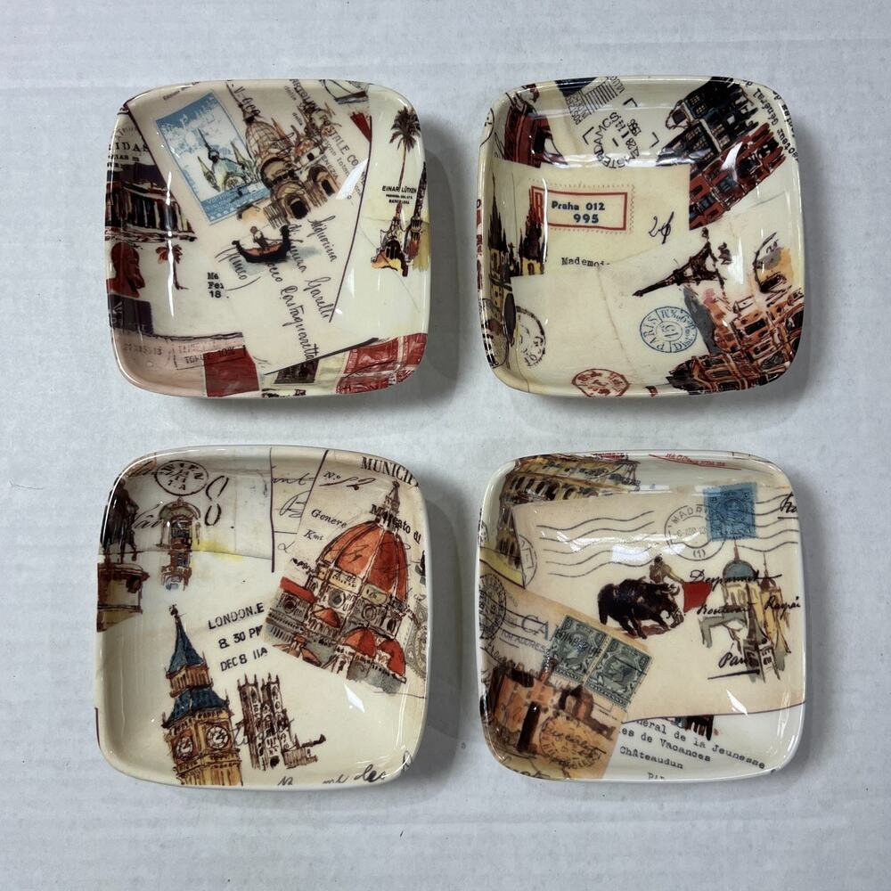 Williams Sonoma Grand Tour Dipping Bowls 5" Set of 4 Marc Lacaze NIB